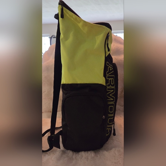Under Armour Black and Yellow Men's Backpack - Picture 3 of 8